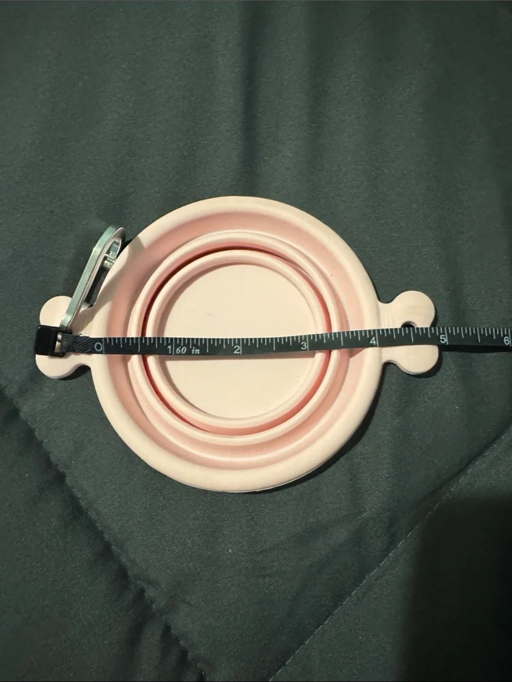Collapsible Silicone Pet Bowl - Light Pink